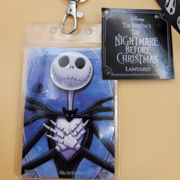 Nightmare Before Christmas Lanyard ID Holder Jack Skellington Disney jj3607 - Picture 2 of 7